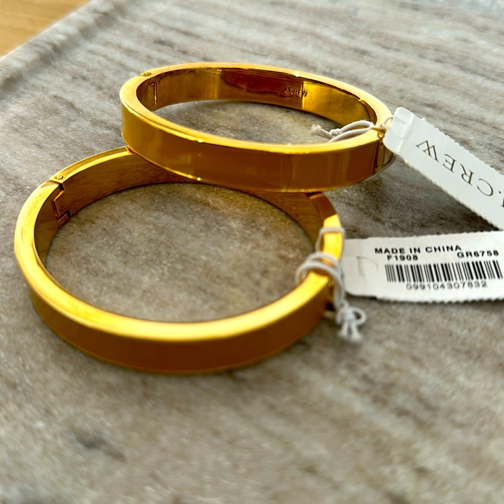 J.Crew Gold Bracelet with Mustard enamel. New with Tags